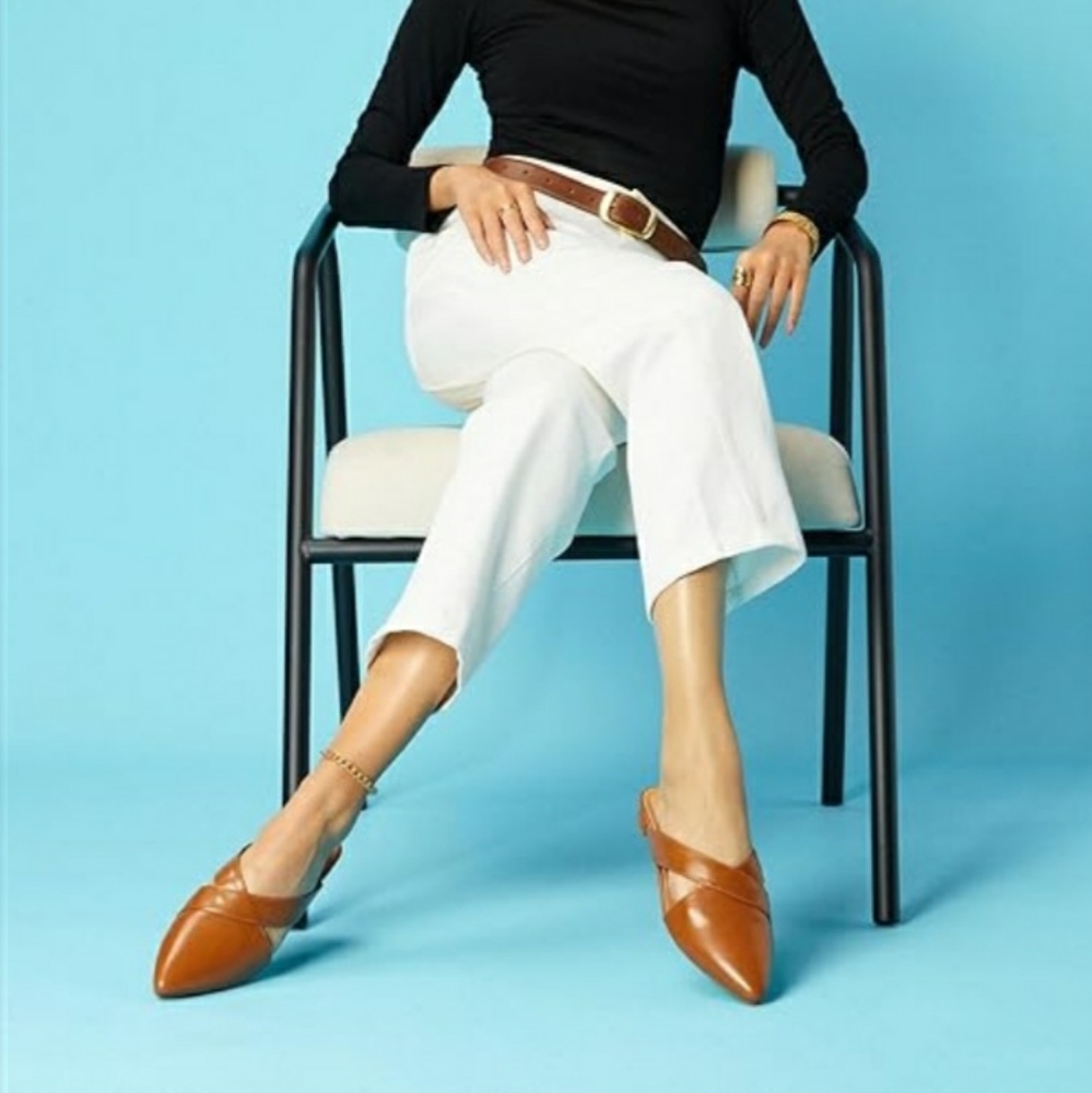 Rekayla Women’s Mules Closed Pointed Toe Backless Loafer Shoes